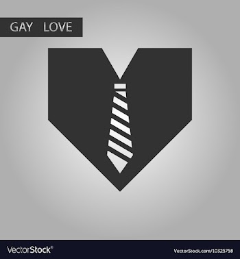 Black and white style icon gays heart tie vector image