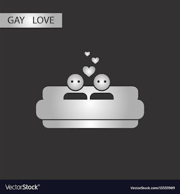 Black and white style icon gays in bed vector image