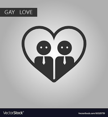 Black and white style icon gays in heart vector image