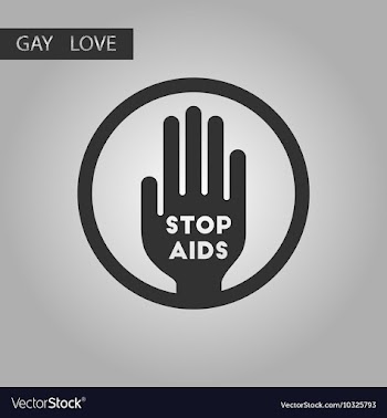 Black and white style icon gays Stop AIDS symbol vector image