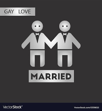 Black and white style icon gays wedding vector image