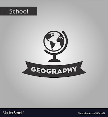 Black and white style icon geography lesson vector image