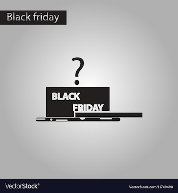 Black and white style icon gift box Black Friday vector image