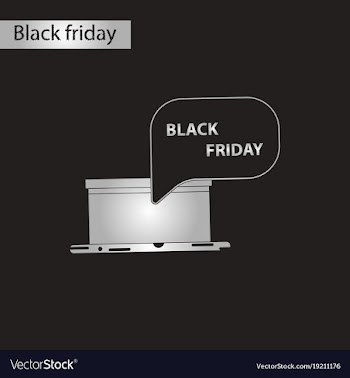 Black and white style icon gift box black friday vector image