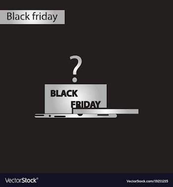 Black and white style icon gift box black friday vector image