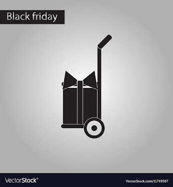 Black and white style icon Gift delivery vector image