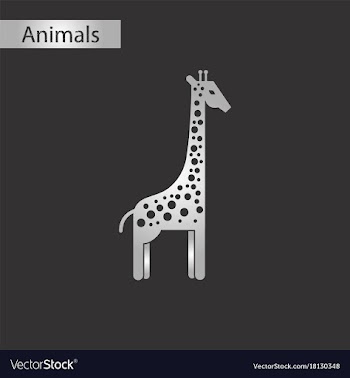 Black and white style icon giraffe vector image