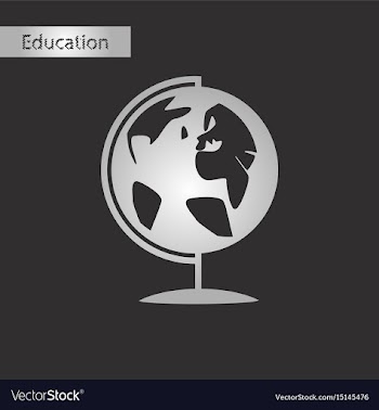 Black and white style icon globe vector image