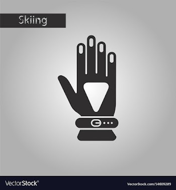 Black and white style icon glove vector image