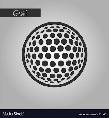 Black and white style icon golf ball vector image