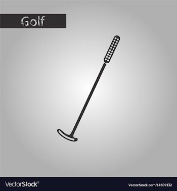 Black and white style icon golf club vector image