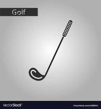 Black and white style icon golf club vector image