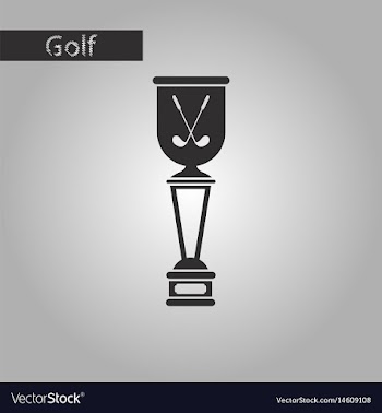 Black and white style icon golf cup vector image