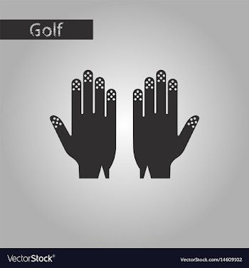 Black and white style icon golf gloves vector image