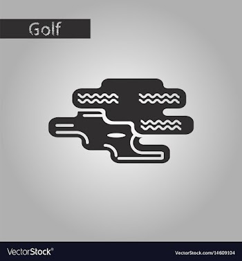 Black and white style icon golf hole vector image