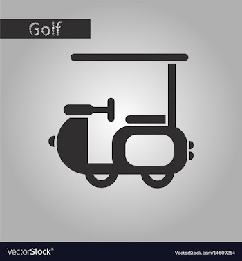 Black and white style icon golf machine vector image
