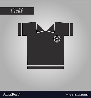 Black and white style icon golf shirt vector image