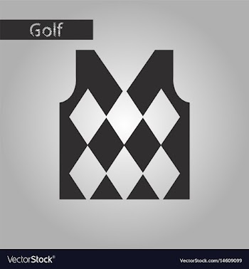 Black and white style icon golf vest vector image