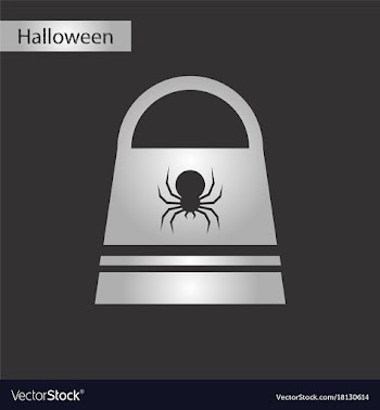 Black and white style icon halloween bag vector image