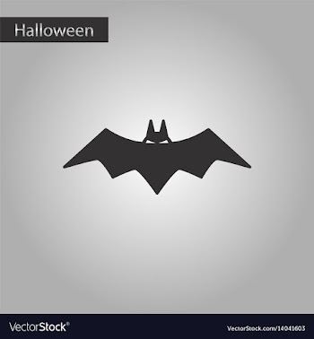 Black and white style icon halloween bat vector image