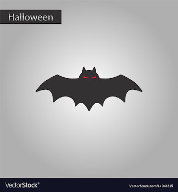 Black and white style icon halloween bat vector image