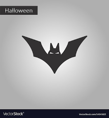 Black and white style icon halloween bat vector image