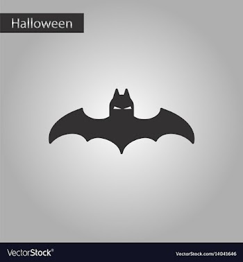 Black and white style icon halloween bat vector image