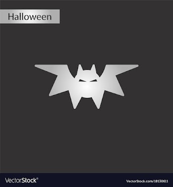 Black and white style icon halloween bat vector image