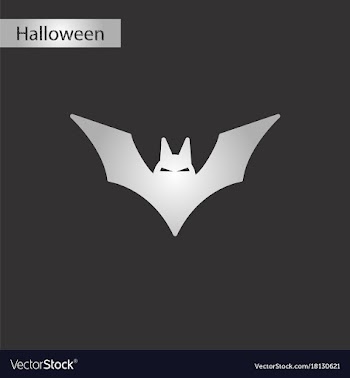Black and white style icon halloween bat vector image