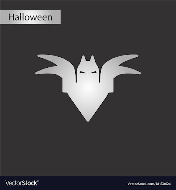 Black and white style icon halloween bat vector image