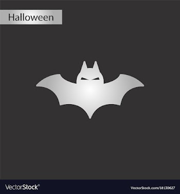 Black and white style icon halloween bat vector image