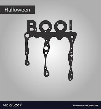 Black and white style icon halloween boo vector image