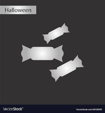 Black and white style icon halloween candies vector image