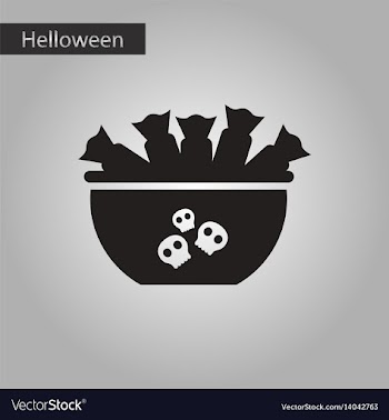 Black and white style icon halloween candy vector image