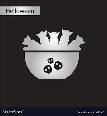 Black and white style icon halloween candy vector image