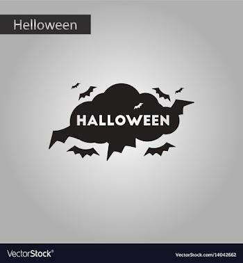 Black and white style icon halloween cloud bats vector image