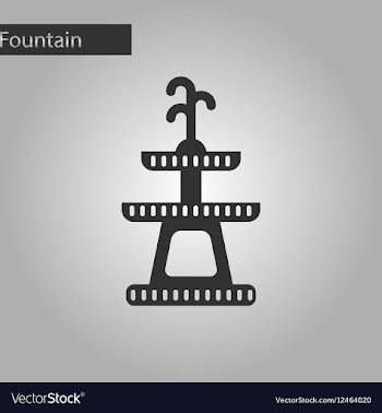Black and white style icon halloween fountain vector image