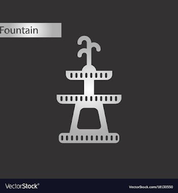 Black and white style icon halloween fountain vector image