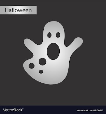 Black and white style icon halloween ghost vector image