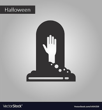 Black and white style icon halloween grave vector image
