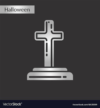 Black and white style icon halloween grave vector image