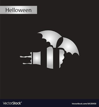 Black and white style icon halloween hand bat vector image