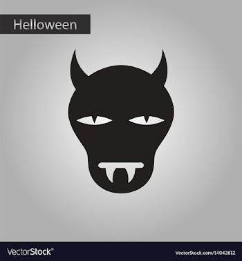 Black and white style icon halloween monster vector image