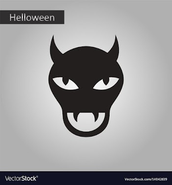 Black and white style icon halloween monster vector image