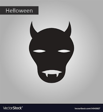 Black and white style icon halloween monster vector image