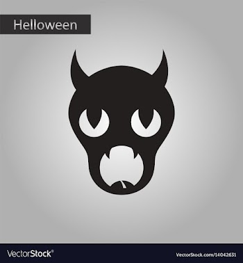 Black and white style icon halloween monster vector image