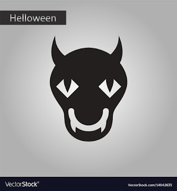 Black and white style icon halloween monster vector image