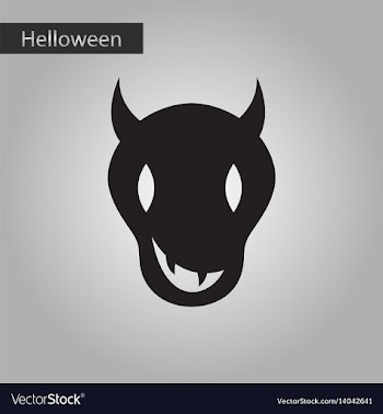 Black and white style icon halloween monster vector image