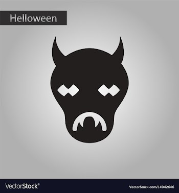 Black and white style icon halloween monster vector image