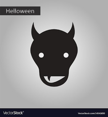 Black and white style icon halloween monster vector image